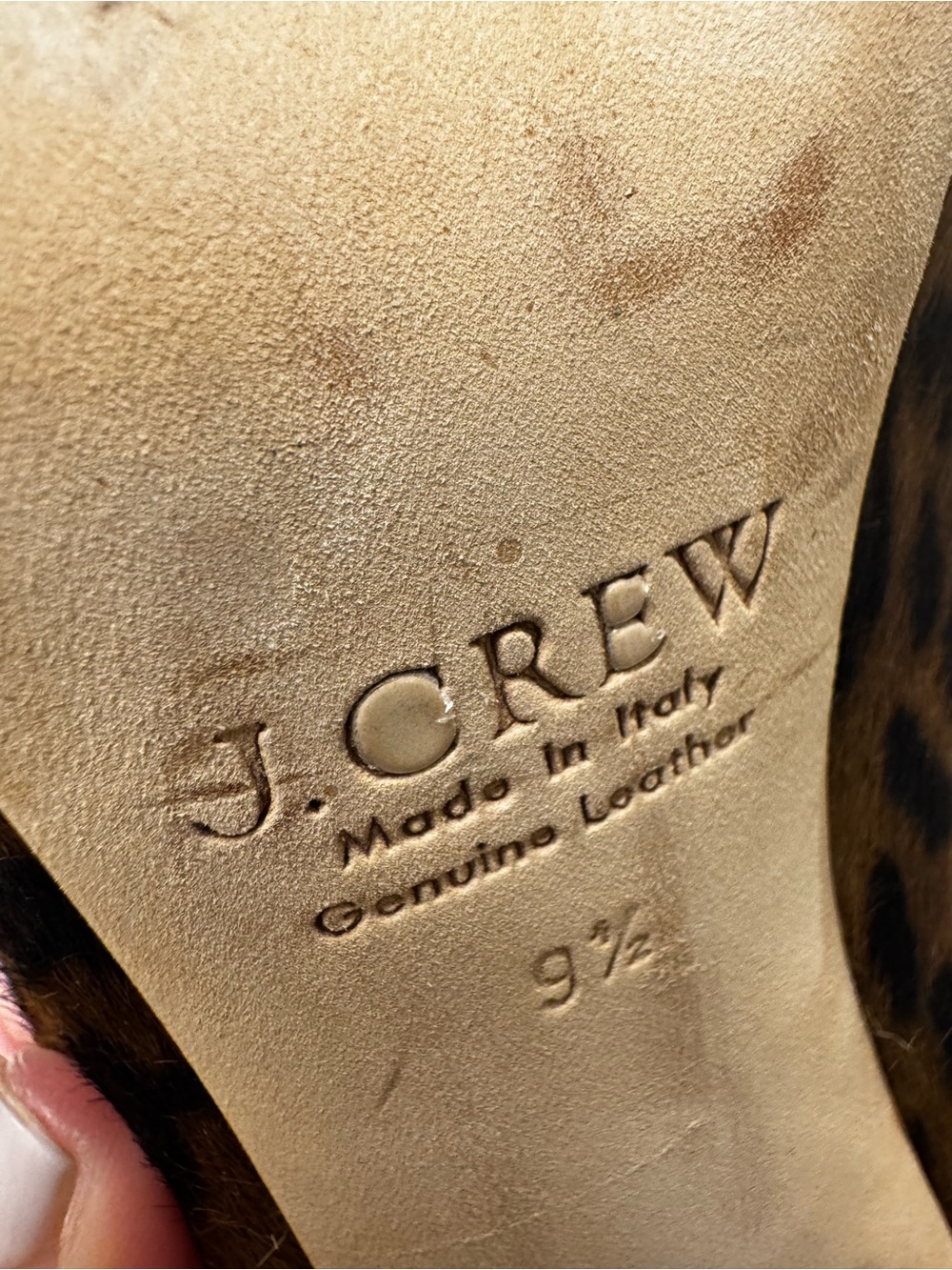 J. Crew Collection Etta Leopard Calf Hair Pump Sz 9.5 - Picture 11 of 11